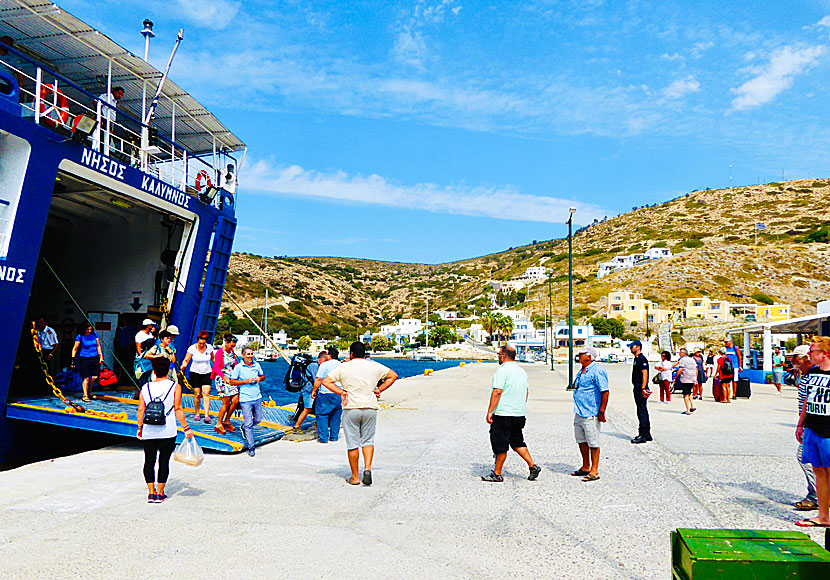 The ferry Nisos Kalymnos runs to Agathonissi several times a week.