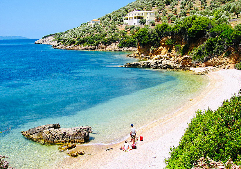 Megali Ammos beach is one of Alonissos best beaches.