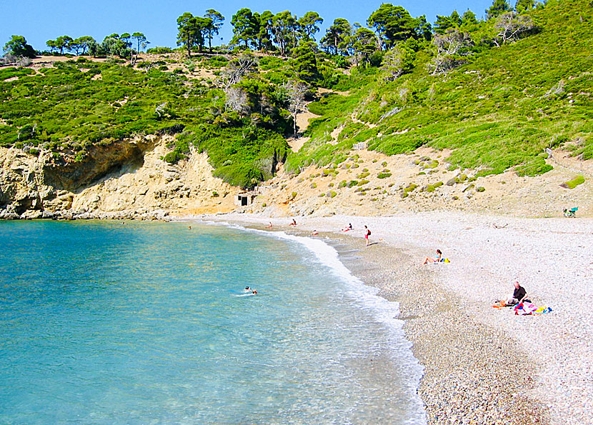 The best beaches on Alonissos. Tsoukalia beach.