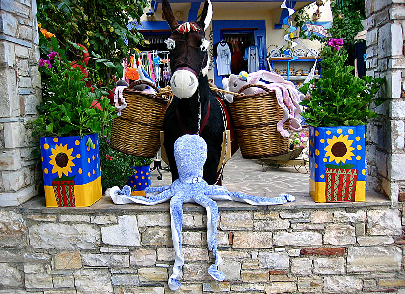 Big donkeys and giant octopuses at Alonissos in Greece.