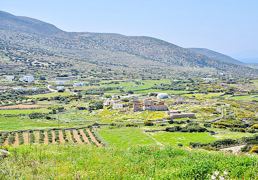 The villages of Arkesini and Kalofana in Kato Meria on Amorgos in the Cyclades.