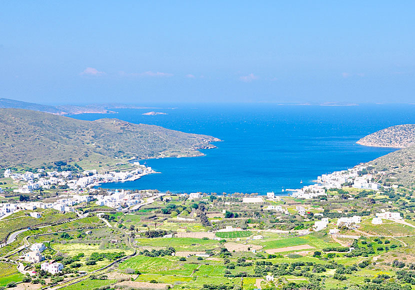 The villages of Katapola, Rachidi and Xilokeratidi in Amorgos.