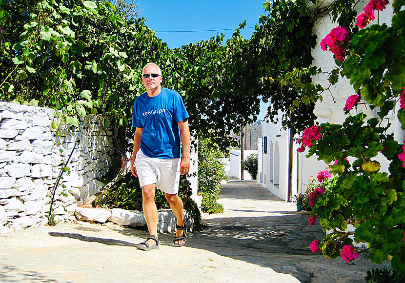 The village of Vroutsi on Amorgos in the Cyclades.