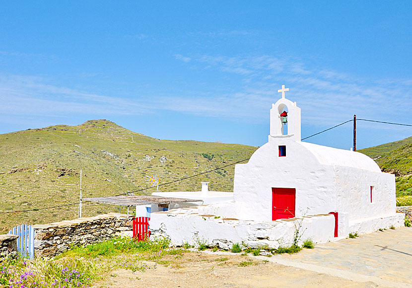 The church in the village of Lefkes above Katapola on Amorgos.
