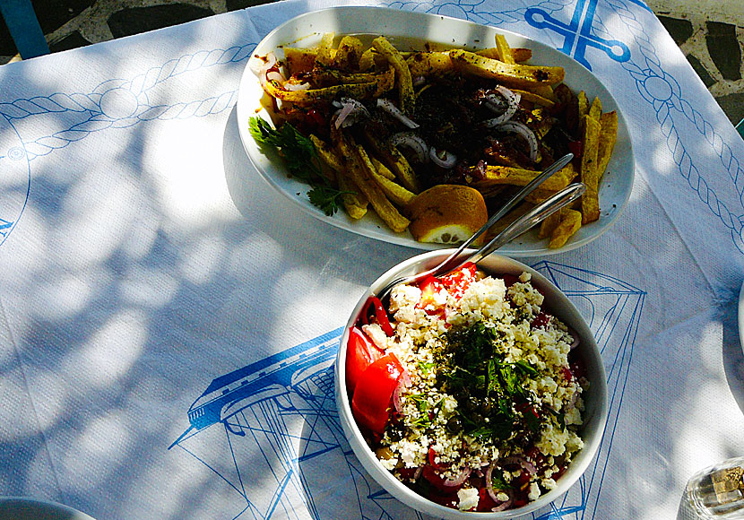 Taverna Marouso in Arkesini serves very good Greek home cooking.