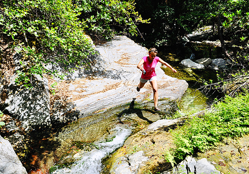 Hike to the villages of Arni and Katakilos and along the Remata River on Andros.