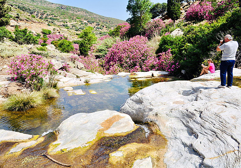 The Remata River is approximately 6–7 kilometers long and flows into the sea on eastern Andros.