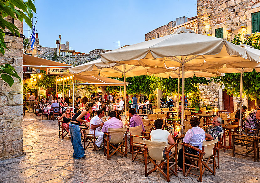The square in Mesta in the evening.