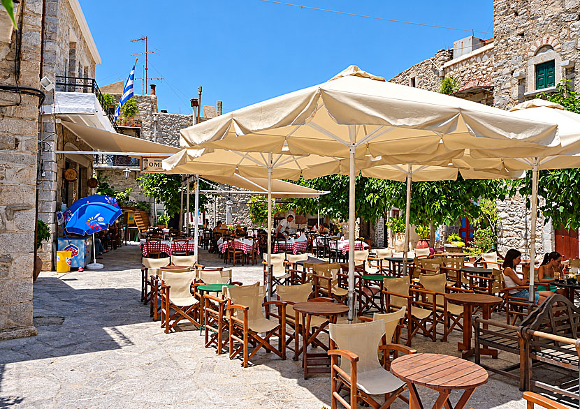 Restaurant and caf&eacute; on the square in Mesta.