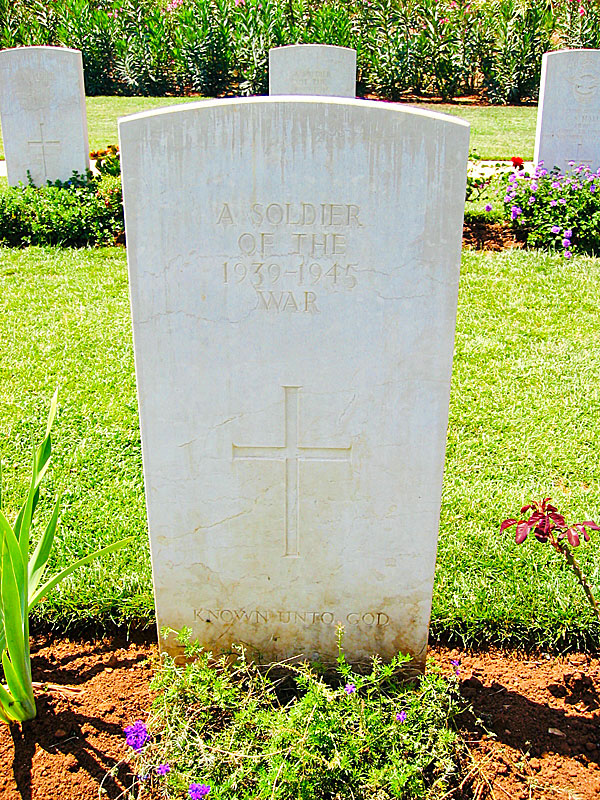 On the tombstones in the Allies cemetery in Crete it says "A soldier of the 1939-1945 war."