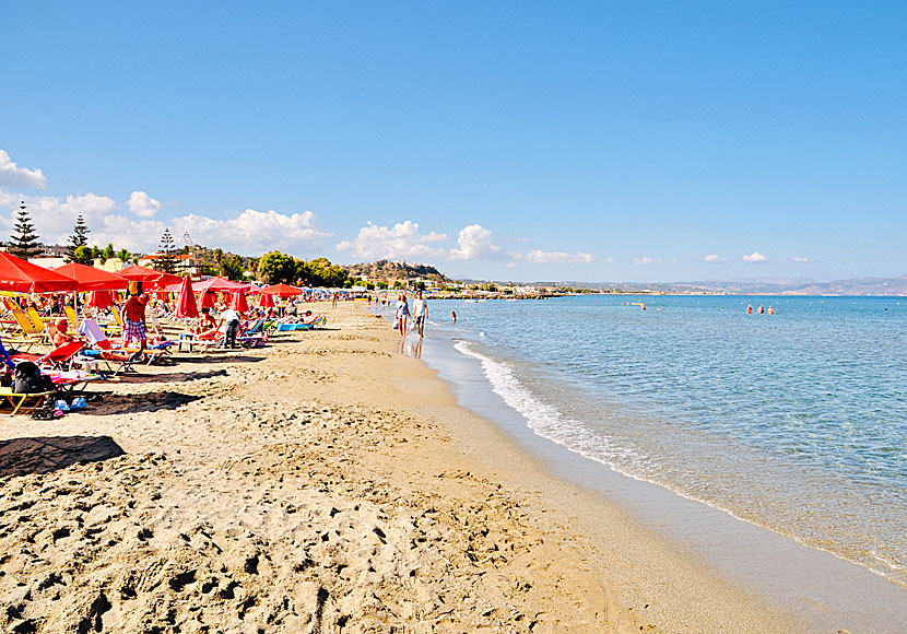 Where the beach of Agia Marina in northern Crete ends, the beach of Platanias begins.