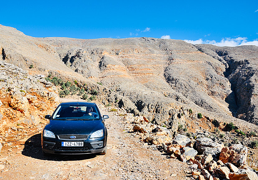 The road between Chora Sfakion and Lykos in southwest Crete.