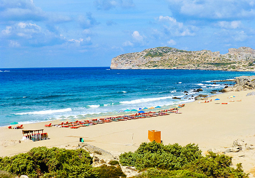 The wild and beautiful Falassarna beach lies to the west and Chania.