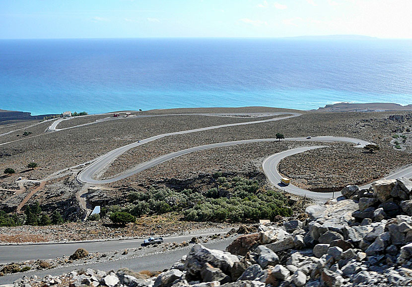 The road to and from Chora Sfakion in southern Crete is like a Formula 1 track.