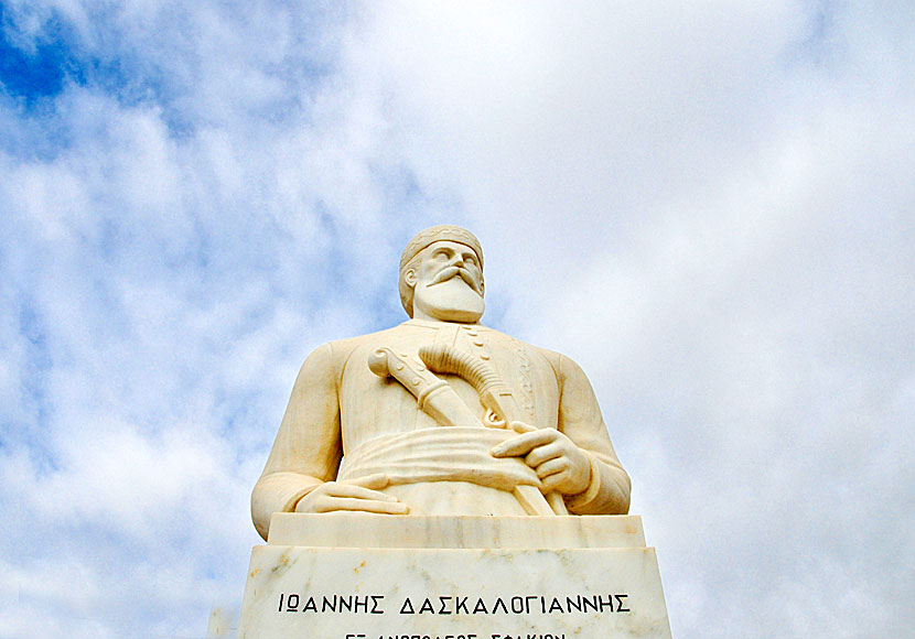 Memorial of Ioannis Daskalogiannis in Anopoli close to Chora Sfakion in southern Crete.