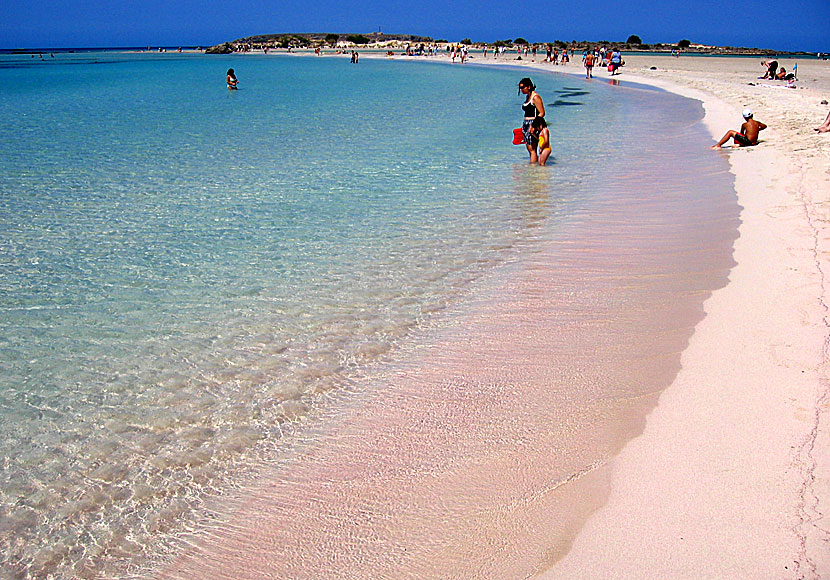 Elafonissi in Crete is a very child-friendly beach.