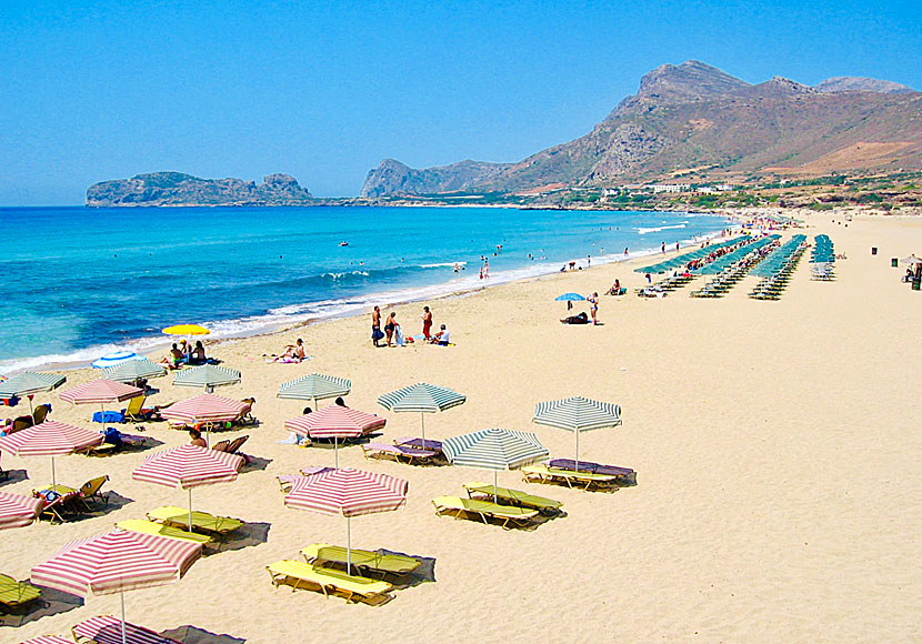 Big beach in Fallasarna. Crete.