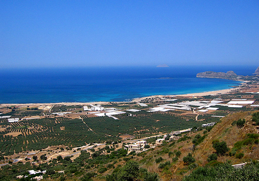 View of Falassarna beach in western Crete.