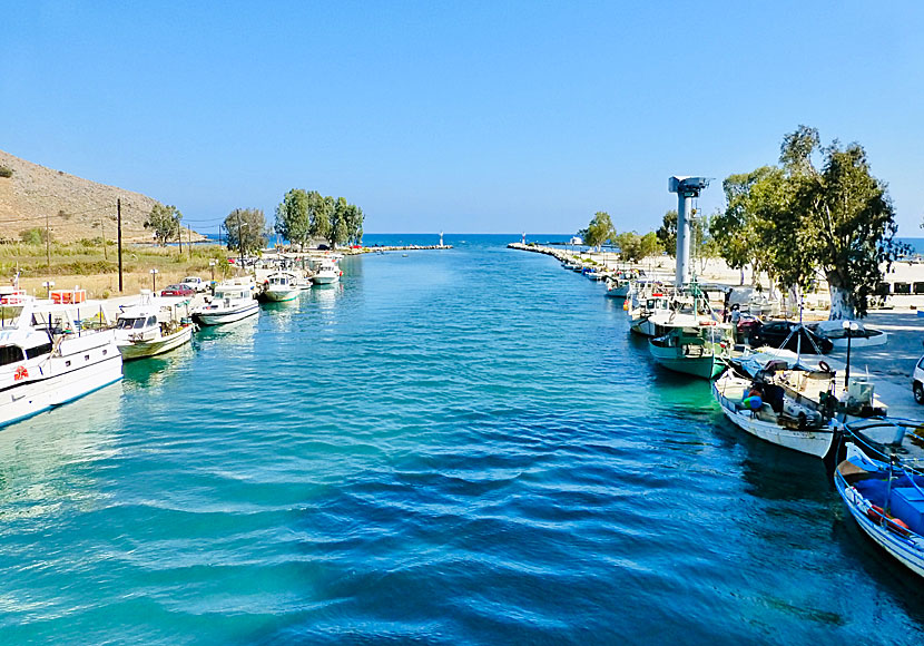 The river Almyros flowing out of Georgioupolis in Crete.