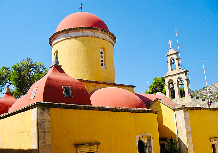 The church in the Gouvernetto Monastery. Akrotiri. Crete.