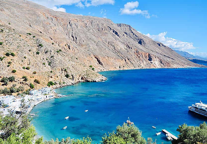 Don't miss the car-free village of Loutro when you travel to Chora Sfakion in southern Crete.