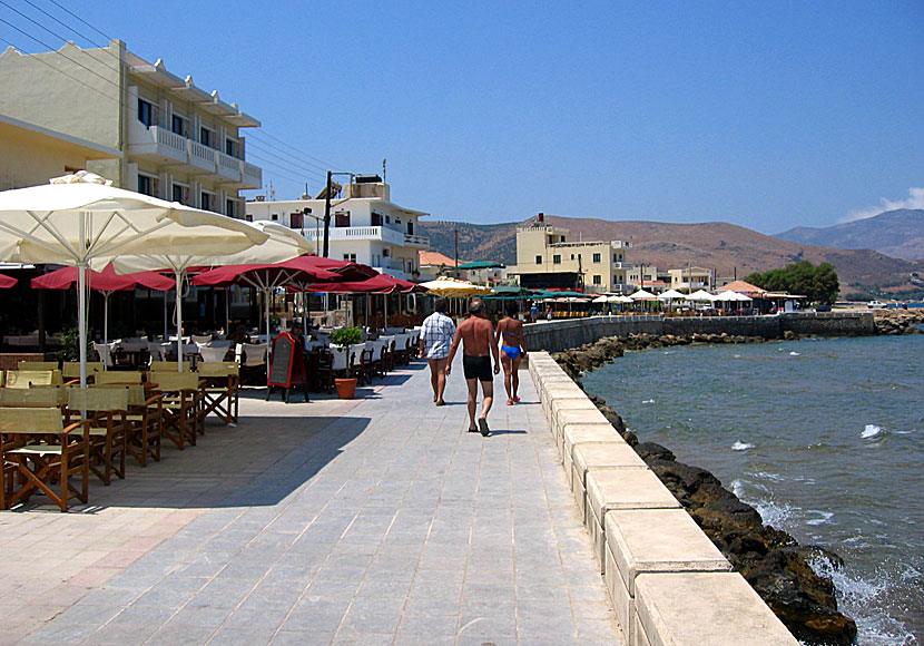 The seafront promenade in Kissamos. Crete.