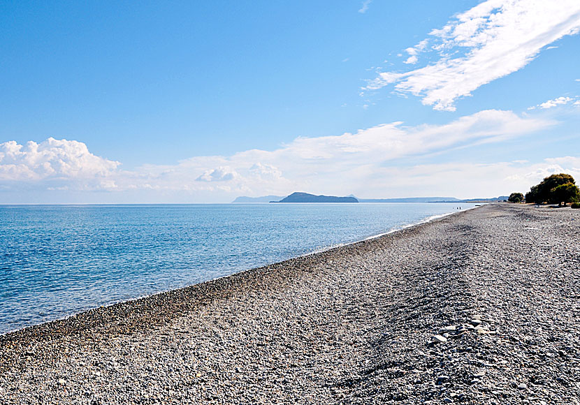 The long beach of Maleme in Crete.