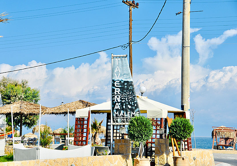 Taverns and restaurants near the beach in Maleme in western Crete.
