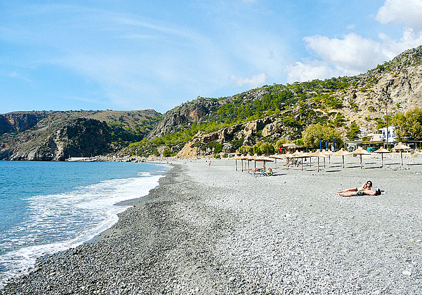 The beach of Sougia in southern Crete.