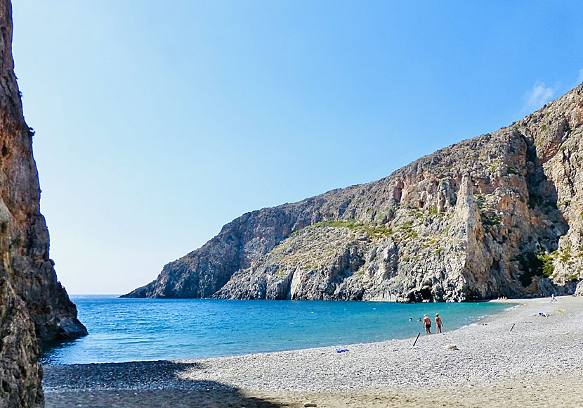 Agiofarago beach south of Zaros in Crete.
