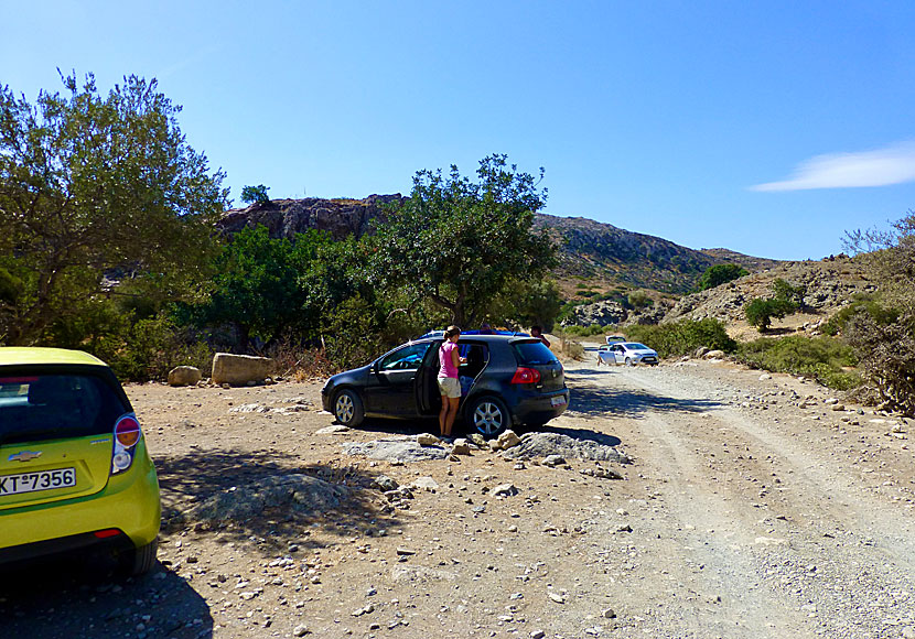 This is where you park your car when you want to hike in the Agiofaragora Gorge.
