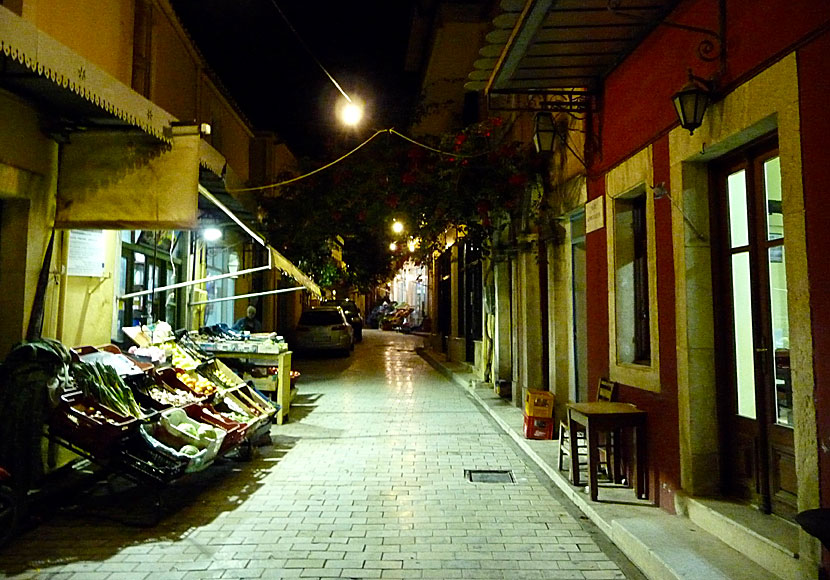 Shops, restaurants and hotels in Archanes south of Heraklion in Crete.