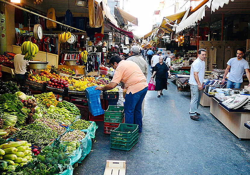 Market street in Heraklion. Crete.