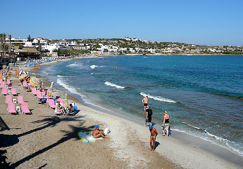 Hersonissos beach in Crete.