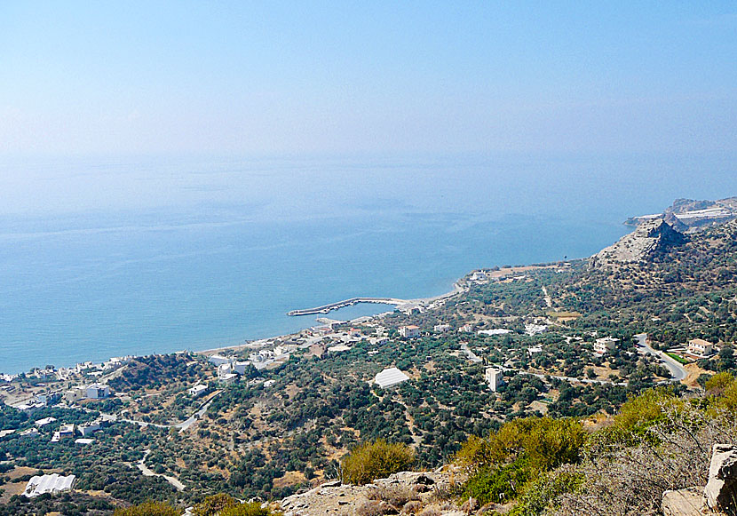 The port and beach in Keratokampos west of Tertsa in southern Crete.