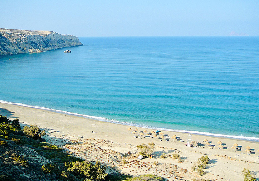 Komos and Kalamaki beach close to Matala in Crete.