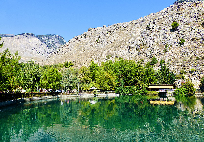 Zaros Lake Restaurant in Lake Votomos north of Zaros in Crete.