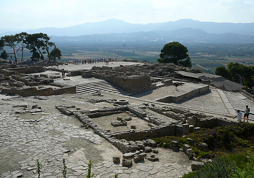 View of the Minoan Palace of Phaistos in Crete.
