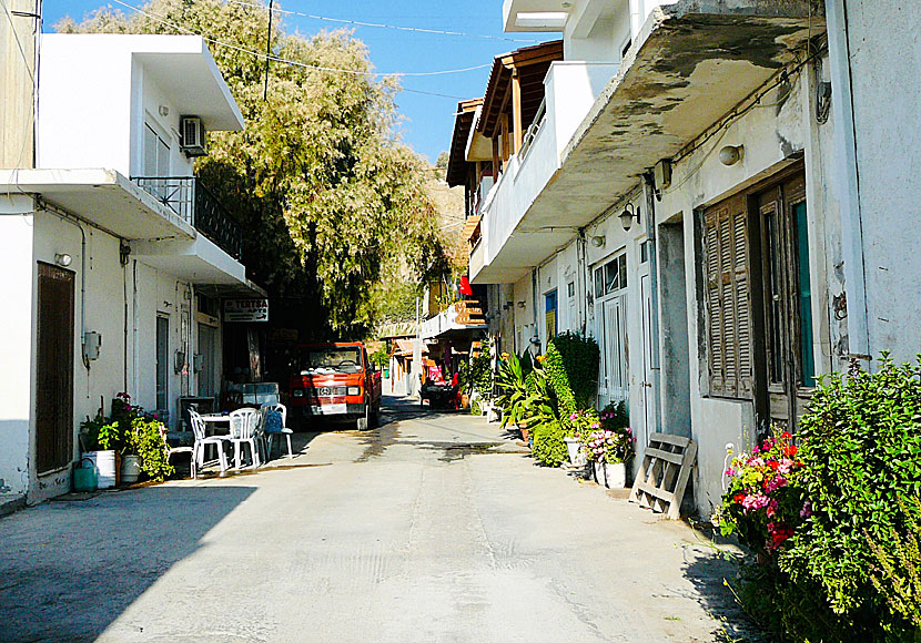 Hotels and restaurants in the small village of Tertsa in southeastern Crete.