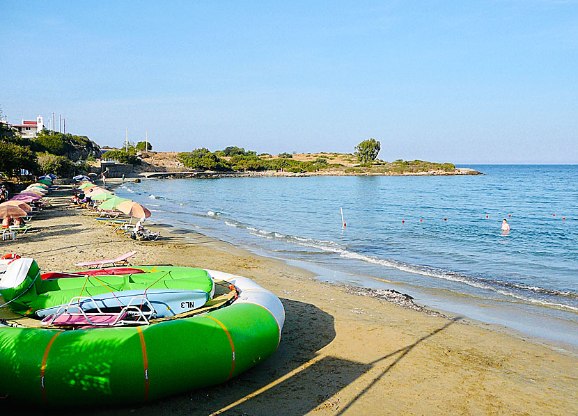 Ammoudara beach south of Agios Nikolaos in Crete.