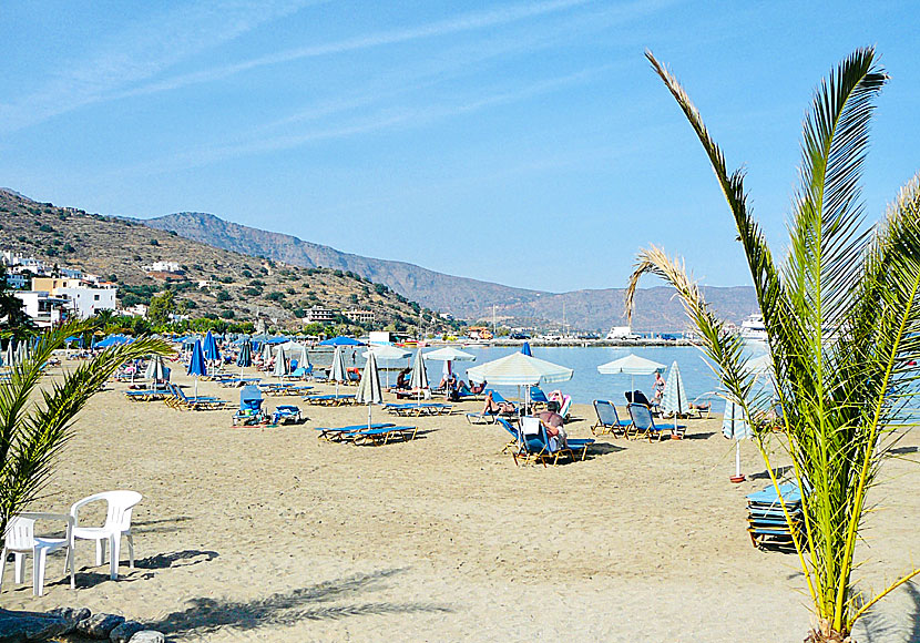 One of the beaches in Elounda on Crete.