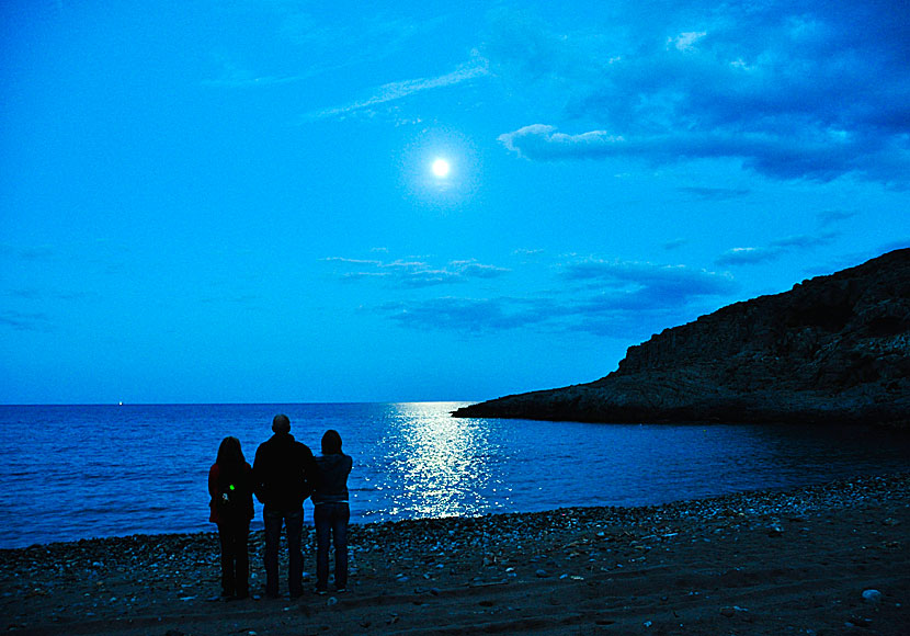 Full moon in Crete, Greece.