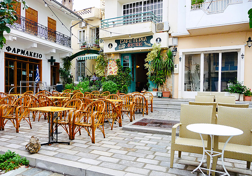 Cosy squares and cafes in Kritsa.