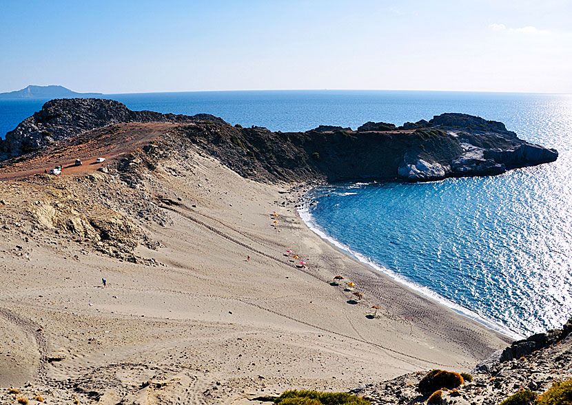 One of the sandy beaches that look like dunes in Agios Pavlos in southern Crete.