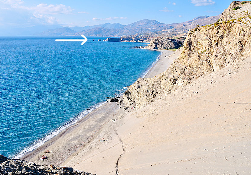 The beaches of Agios Pavlos and Triopetra south of Rethymnon in Crete.