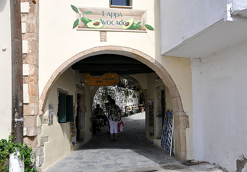 The entrance to upper Argiroupolis in Crete.