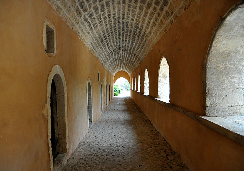 The architecture of the monastery Arkadi. Crete.