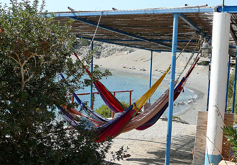 Sunbathe, swim, laze and lie in the hammock and read books in Agios Pavlos in southern Crete.