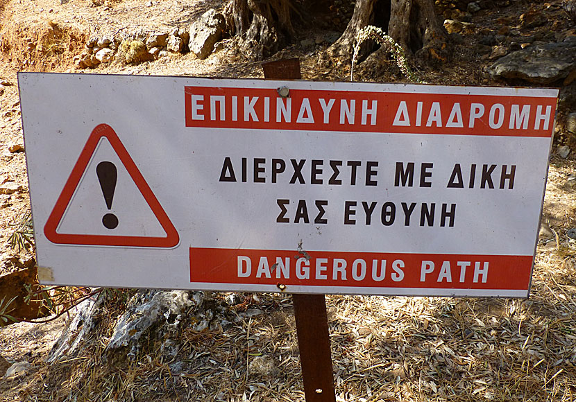 Platania Gorge is one of Crete's most dangerous gorges to hike in and is not recommended if you have a fear of heights.