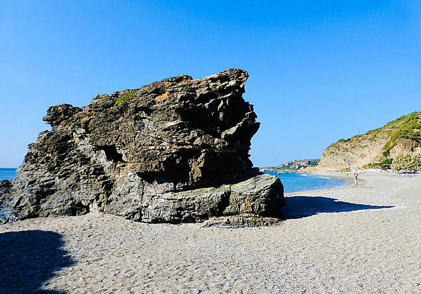 The rock at Koraka beach in Crete.